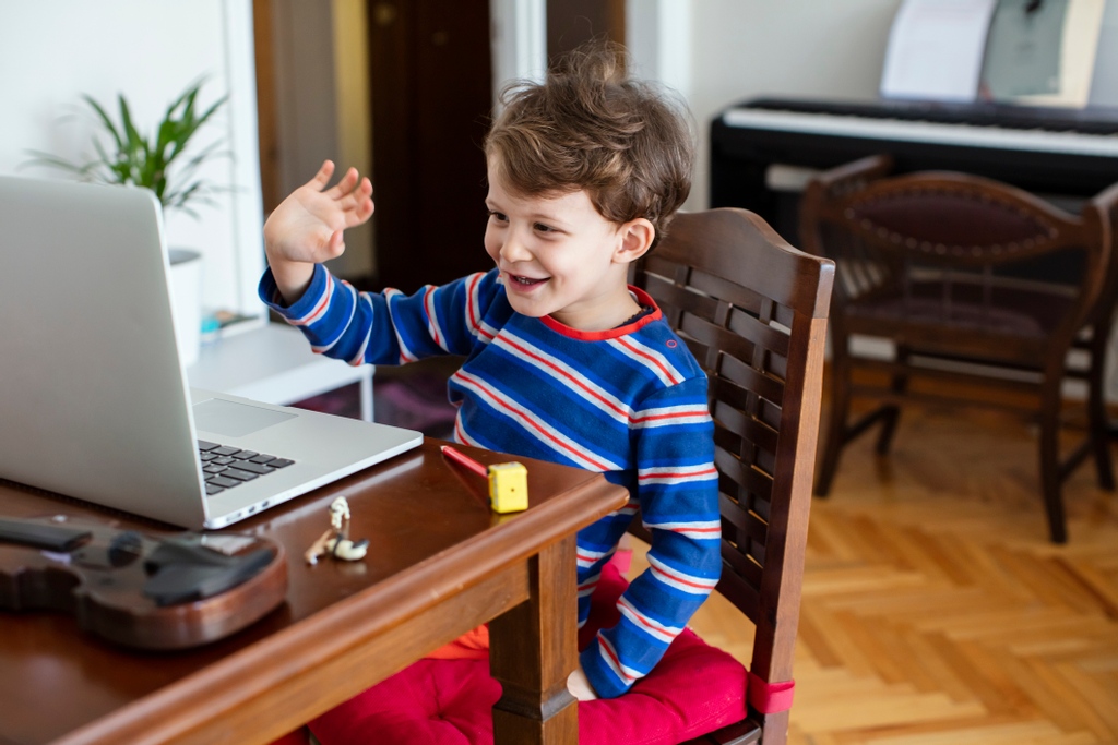 Setting up virtual playdates is a great way to keep your child and their friends close even when you can't see them in-person. Incorporate movement by playing a dance-off game, charades, or have them take an online exercise class together!