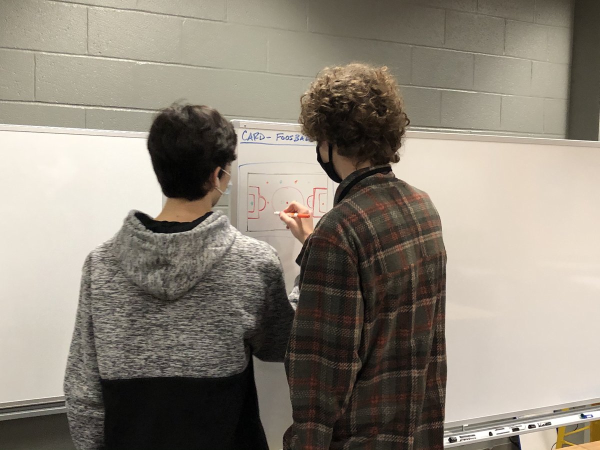 Students in Technological Design class are collaborating to build billiard 🎱 , ping pong 🏓 , and foosball tables! #STEM #CTEinTN