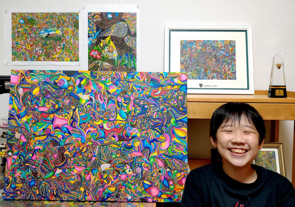 柳生千裕 素敵な企画をありがとうございます 前回も参加させて頂きました 息子の最近の作品になります 見た人が元気に楽しく なる絵を目指し 毎日コツコツと描いています T Co Lf5izdpllw
