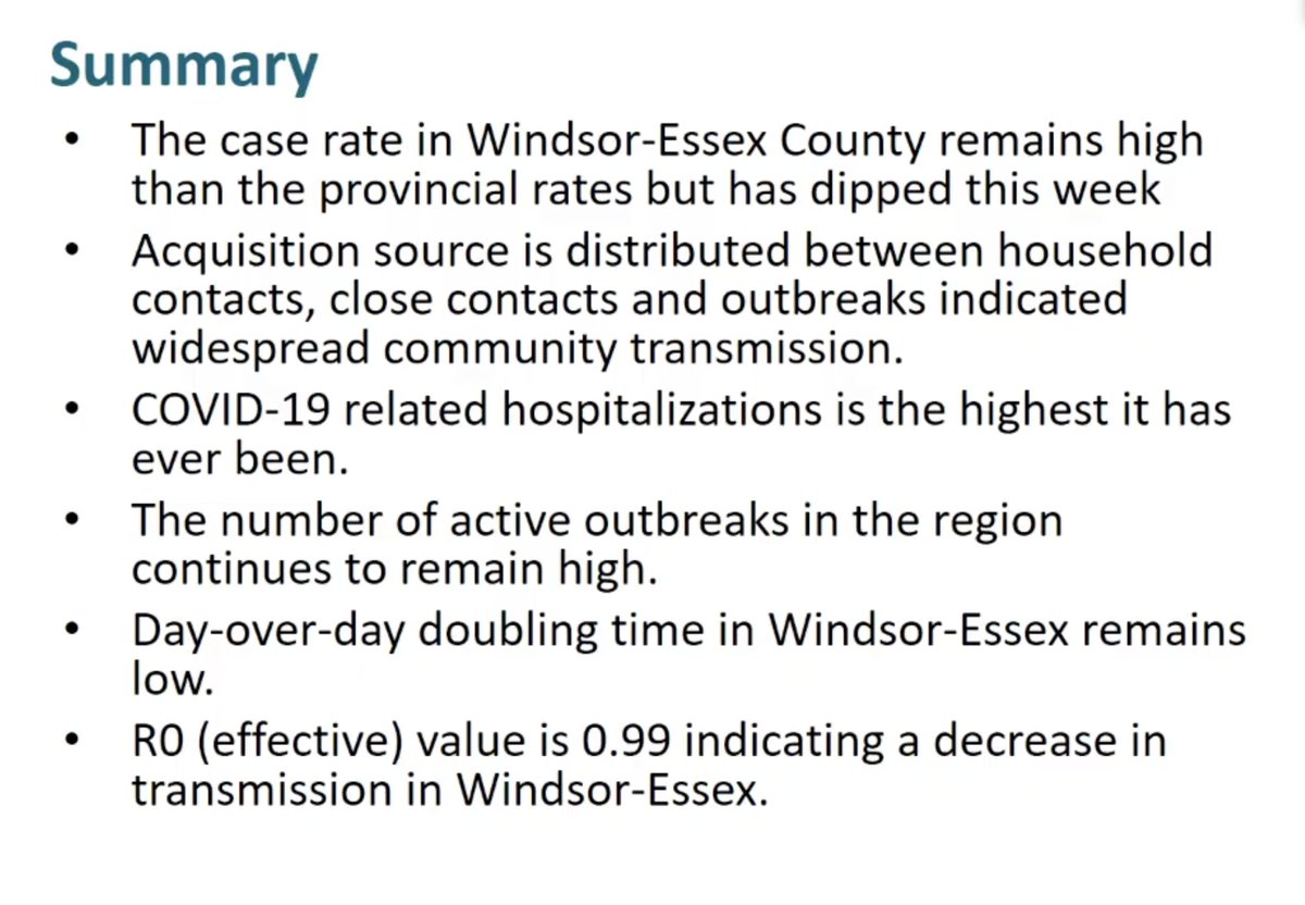 Windsor-Essex Median R0 is 0.91
