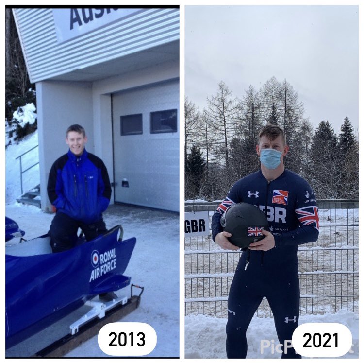 How it started vs How it’s going 🛷

Grateful for the opportunity to be able to represent both the <a href="/RoyalAirForce/">Royal Air Force</a> and #GreatBritain this season🇬🇧

#bobsleigh #royalairforce #noordinaryjob #nowrongpath #Mindset #determination #howitstartedvshowitsgoing #Motivation #Military