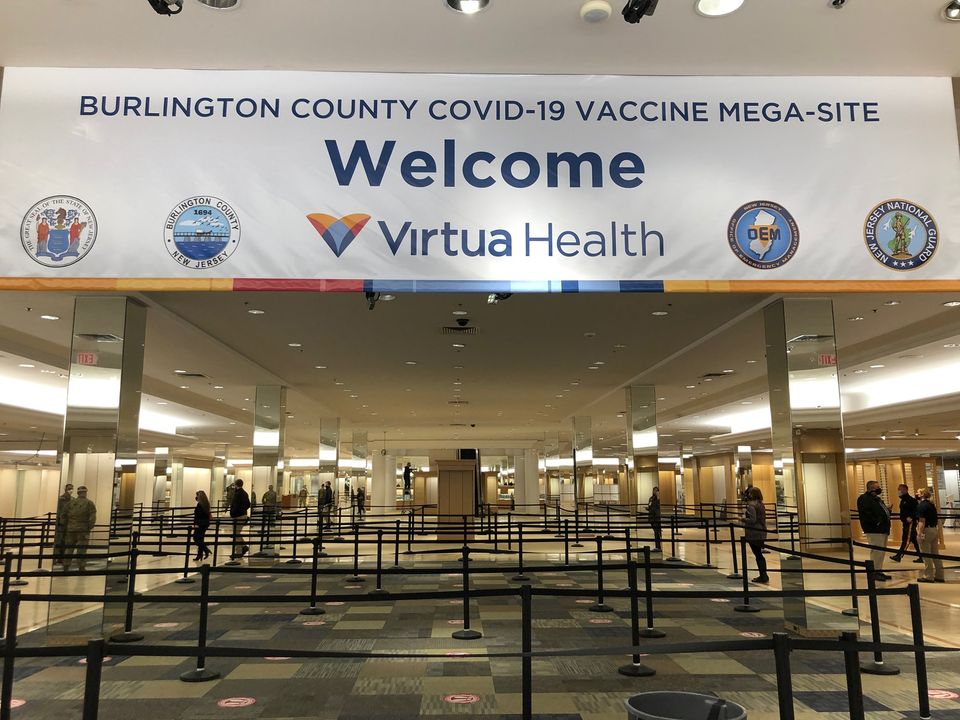 DavidZipin's tweet photo. The #BurlingtonCounty COVID Vaccine Mega-Site at the #Moorestown Mall opened today! Sign up at https://t.co/wtd0FpPowq. Thank you #GovernorPhilMurphy and #MayorGillespie for sharing this important update. https://t.co/qA9WdDMmvQ