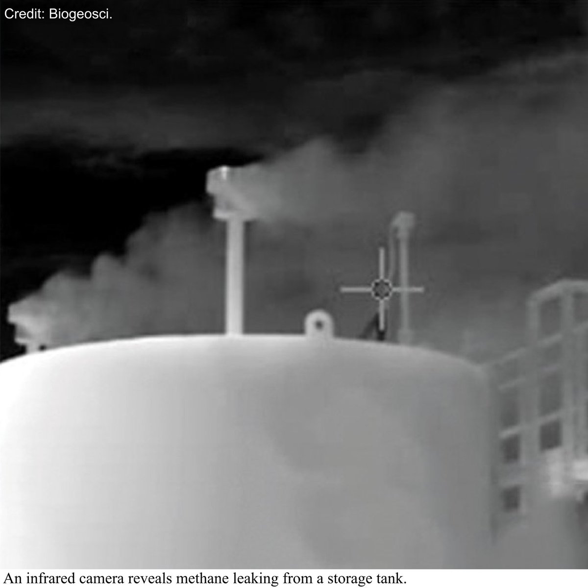 Assentech's tweet photo. Poor #airquality is one of the highest risks to public health. Using new optimal gas imaging cameras we are now able to see harmful emissions leaking from tank farms, and are then able to service them to prevent this from continuing 👷‍♀️ #netzeroemissions #netzero @flir https://t.co/Im4mEuu1tF