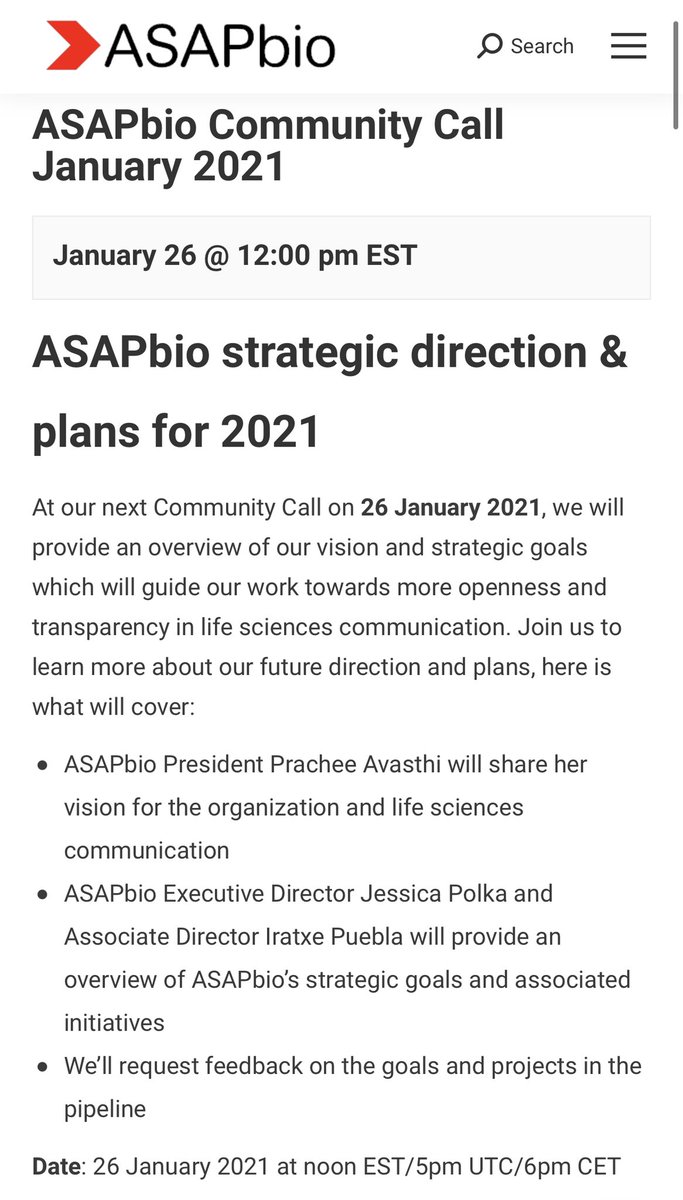 If you too are excited about what each of us can do to promote more open, fair, & fast communication of our research, right within our own sphere of influence—with our peers, advisors, mentees, & local decision makers, join us for our upcoming  @ASAPbio_ community call4/