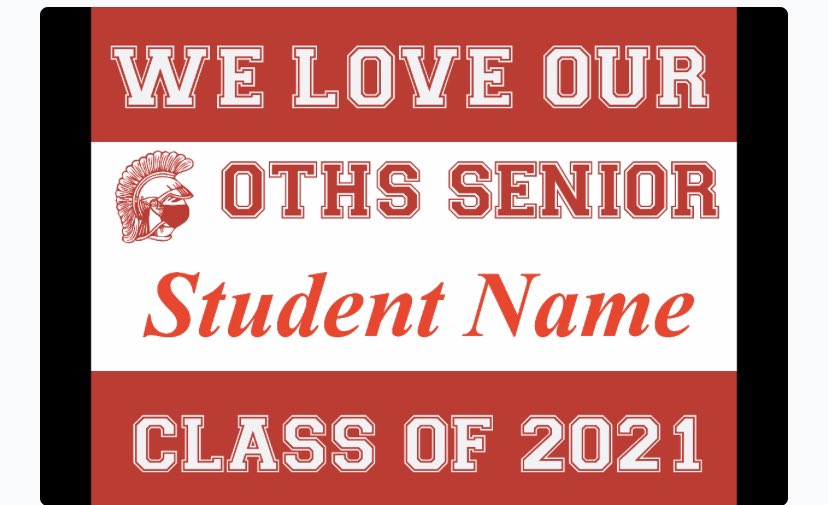 CoachSoares1's tweet photo. Seniors! Show your pride with Personalized Love Our Senior Yard Sign, Sale Ends January 31st. You will be emailed when orders are ready for pick-up. @MrsDKaszuba @otclassof21 
https://t.co/5KjiBuXy2J https://t.co/shzfaxegXC