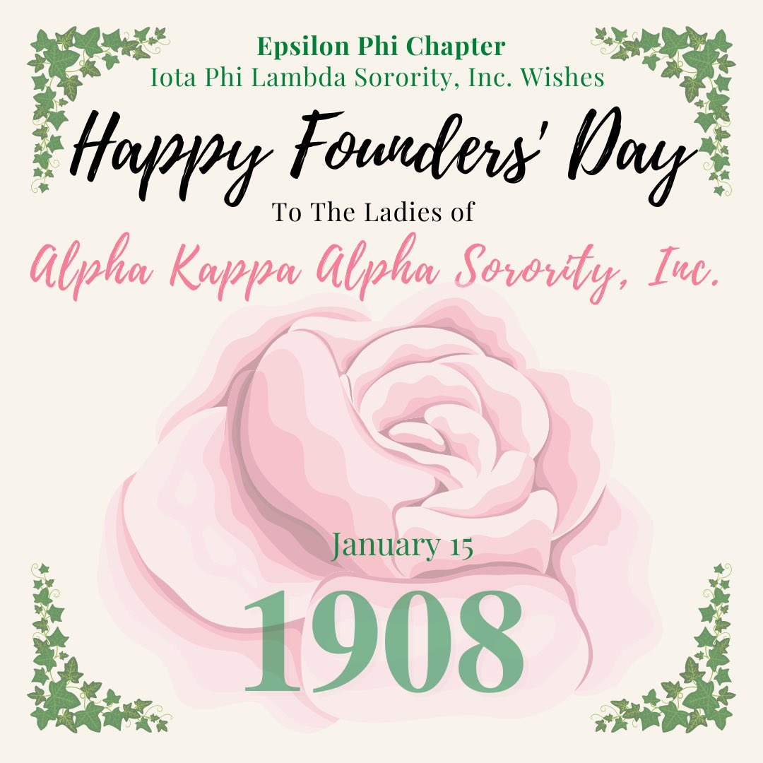 EPhi2016ipl's tweet photo. The ladies of Iota Phi Lambda Sorority, Inc. - Epsilon Phi Chapter Wish the ladies of Alpha Kappa Alpha Sorority, Inc. Happy Founders Day! 

Congratulations on celebrating 113 years of service! 

#113YearsOfService #HappyFoundersDayAlphaKappaAlphaSororityInc. https://t.co/AuBwhCWGiS