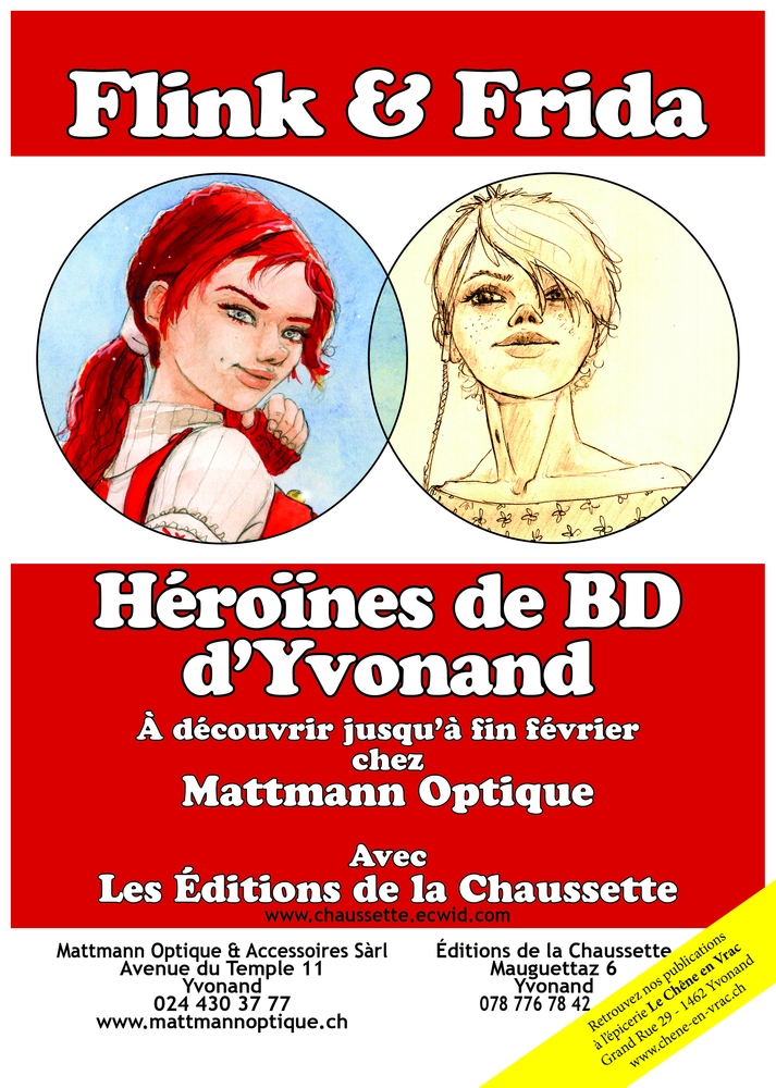 JCachemaille's tweet photo. Retrouvez les héroïnes de BD @FlinkComics et @FridaComics chez Mattmann Optique à Yvonand !
Pour mettre de la couleur dans vos yeux ! Jusqu'à fin février.
https://t.co/mfbzpULCXa
#Yvonand #Flink #Frida #Vaud #comicbooks https://t.co/U8XDRUEBZe