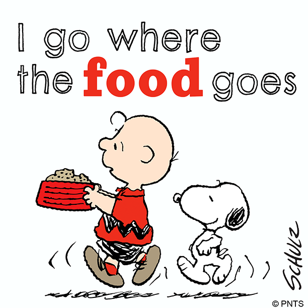 You'll always fine me near the food.