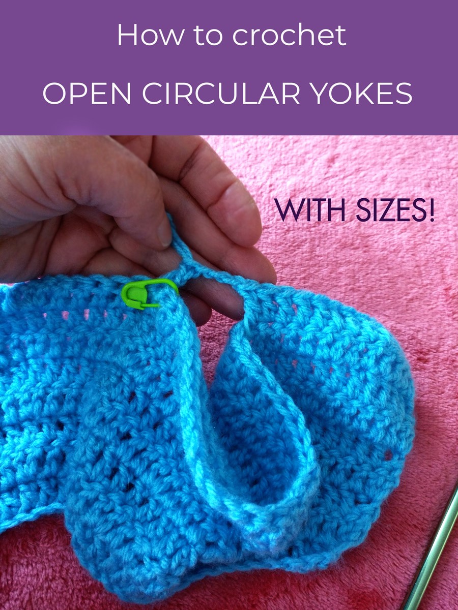 How to crochet open circular yokes for any age or size - Full tutorial with pictures - Comes with table of measurements etsy.me/3qiJsUk via <a href="/Etsy/">Etsy</a> #crochet