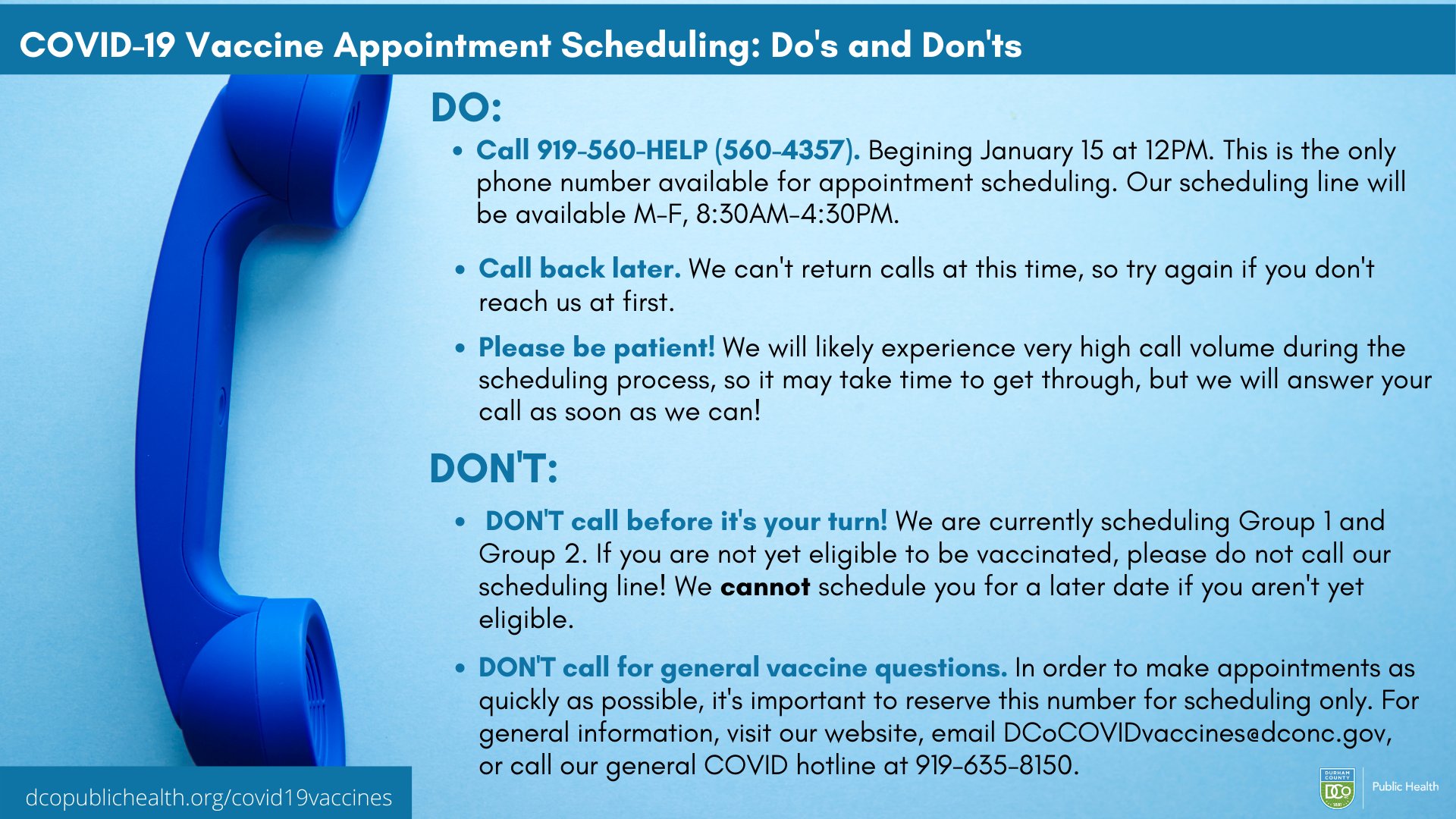 Durham County Department of Public Health (DCoDPH) on X: “We will 