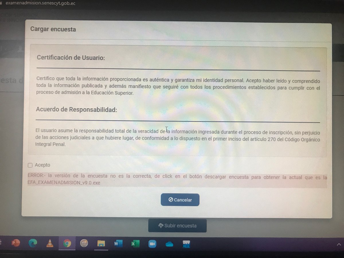 JaniceZamora18's tweet photo. @EduSuperiorEc Me ayudan es la última versión y me sale esto que debo hacer? Por favor https://t.co/gbggMRr2m1