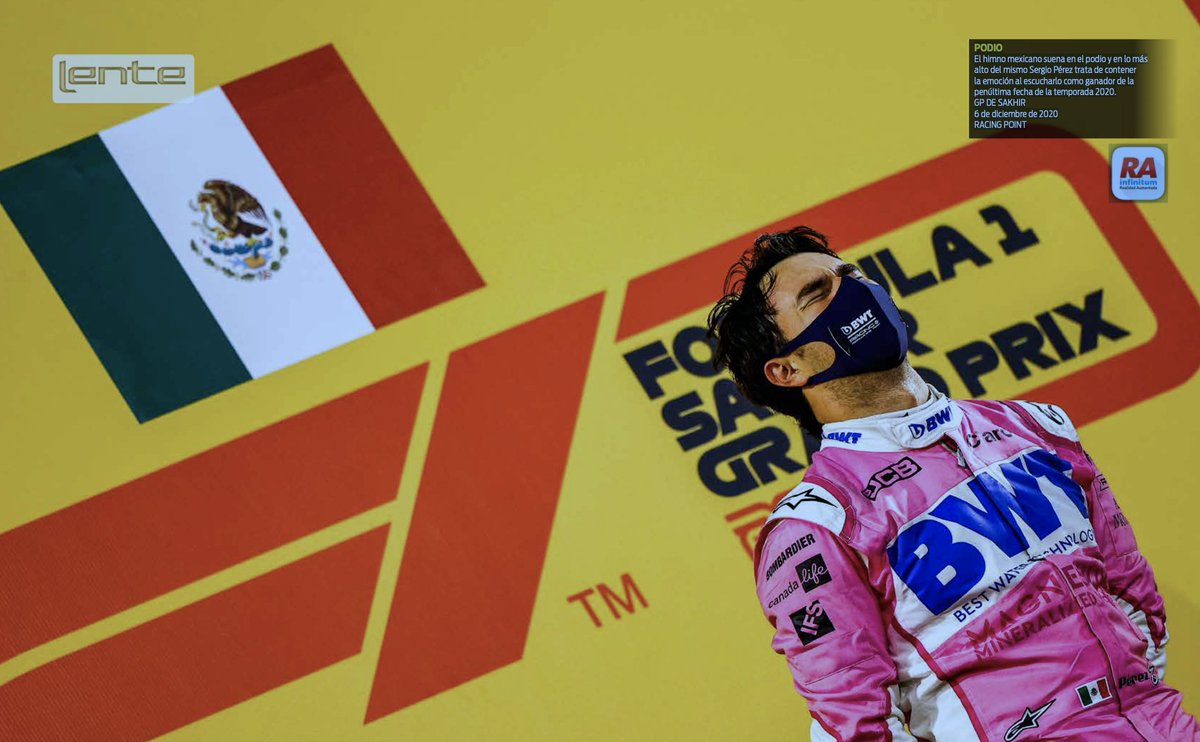RAInfinitum's tweet photo. 𝐏𝐨𝐝𝐢𝐨, El himno mexicano 🇲🇽 suena en el podio y en lo más alto del mismo @SChecoPerez, ganador de la penúltima fecha de la temporada 2020 en el #GPdeSAKHIR. 🏎💨🏁

✅ Descarga #RAInfinitum en tu 📲
✅ Ábrela, apunta 🤳👇 y vive la Realidad Aumentada 😉

@Fastmagmx https://t.co/6qratKoGGl
