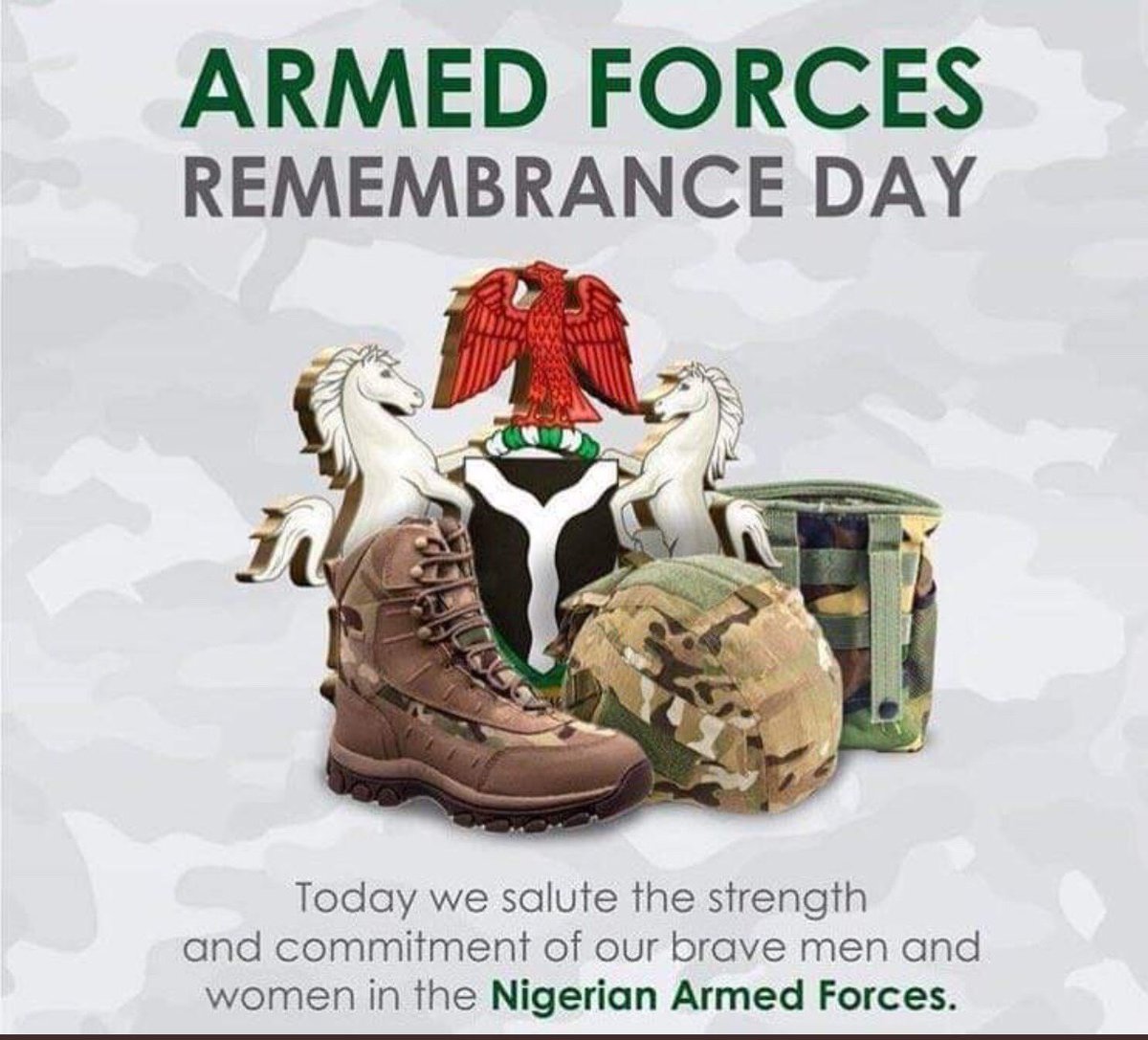 ExperanzaMomoh's tweet photo. We salute our brave soldiers both alive and dead,we thank them for their sacrifice and dedication to keep Nigeria as one indivisible nation.
like us We glorify God for using them to guard and shield the helpless from their oppressors because we care.
#ToGlorifyGod
#becausewecare https://t.co/cUuR97u6J7