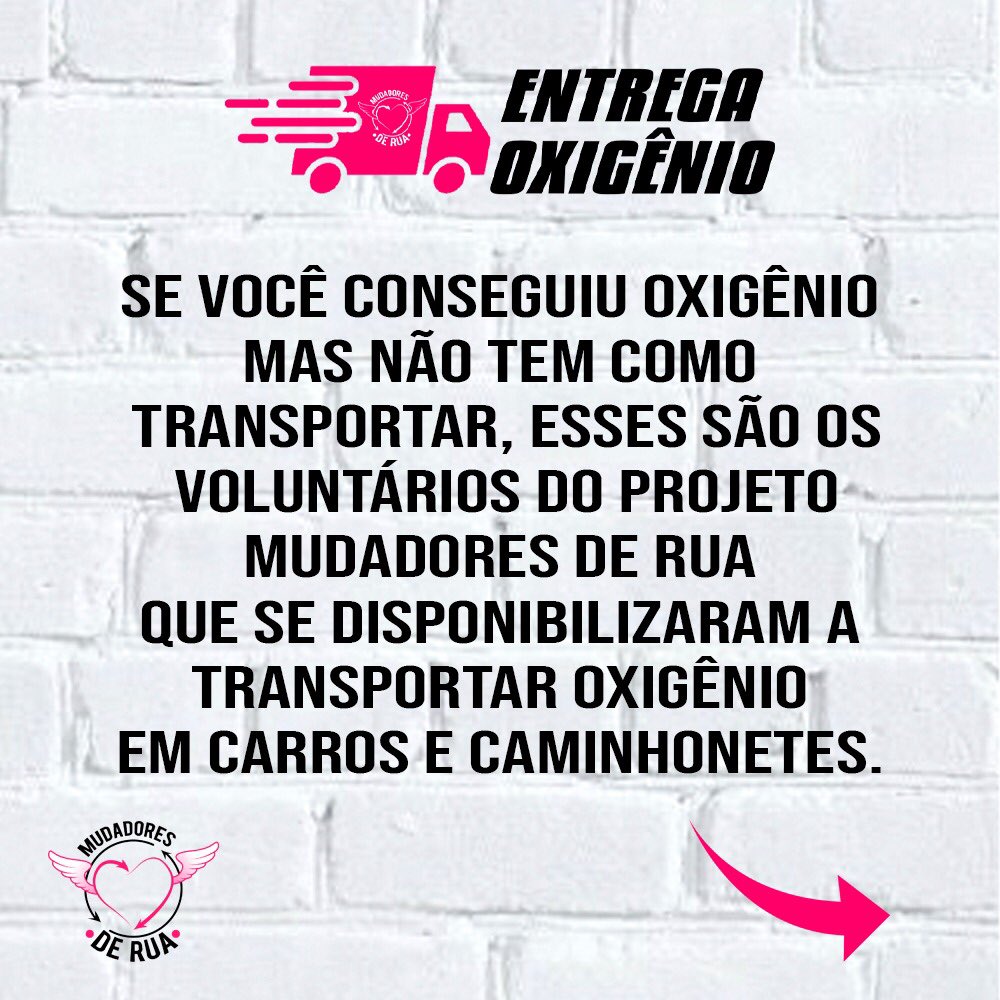 maarianasena's tweet image. !!!!!!!!! ATENÇÃO !!!!!!!! Quem conseguiu oxigenio e tá sem como transportar, aqui estão alguns voluntários do @mudadoresderua que se disponibilizaram para levar!👇🏻