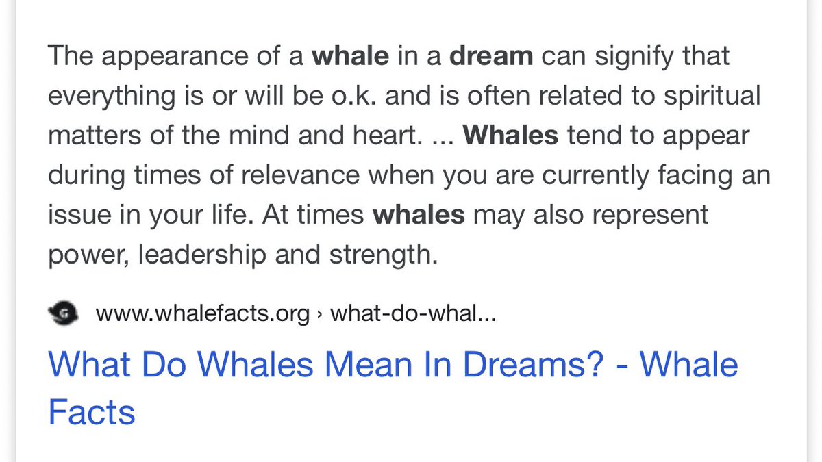 “The appearance of whale in a dream can signify that everything will be okay. Whales tend to appear during the time you are currently facing an issue in your life.” Just like also the perfect timing when i met <a href="/BTS_twt/">방탄소년단</a>