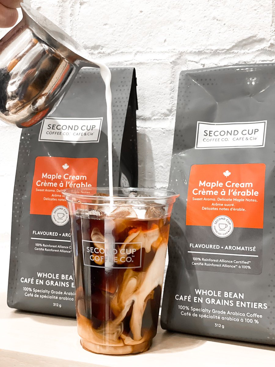 SecondCupCanada's tweet photo. Maple Flash Cold Brew or Maple Cream Whole Beans, which one would you pick? 🍁 👇🏽
#SecondCupCanada #Maple #ColdBrew https://t.co/CotKIuxSKV