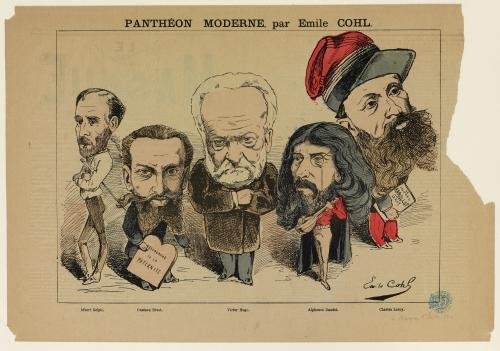 TylskiA's tweet photo. Ciné-graphisme. Avant de devenir réalisateur, #EmileCohl (1857-1938) fut entre autres caricaturiste (croquant Verlaine, Toulouse-Lautrec, Hugo, etc). Cette sorte d'aller-retour naturel entre le dessin, l'illustration et le cinéma est né en grande partie avec/grâce à lui. https://t.co/ykY4ZNRCNR