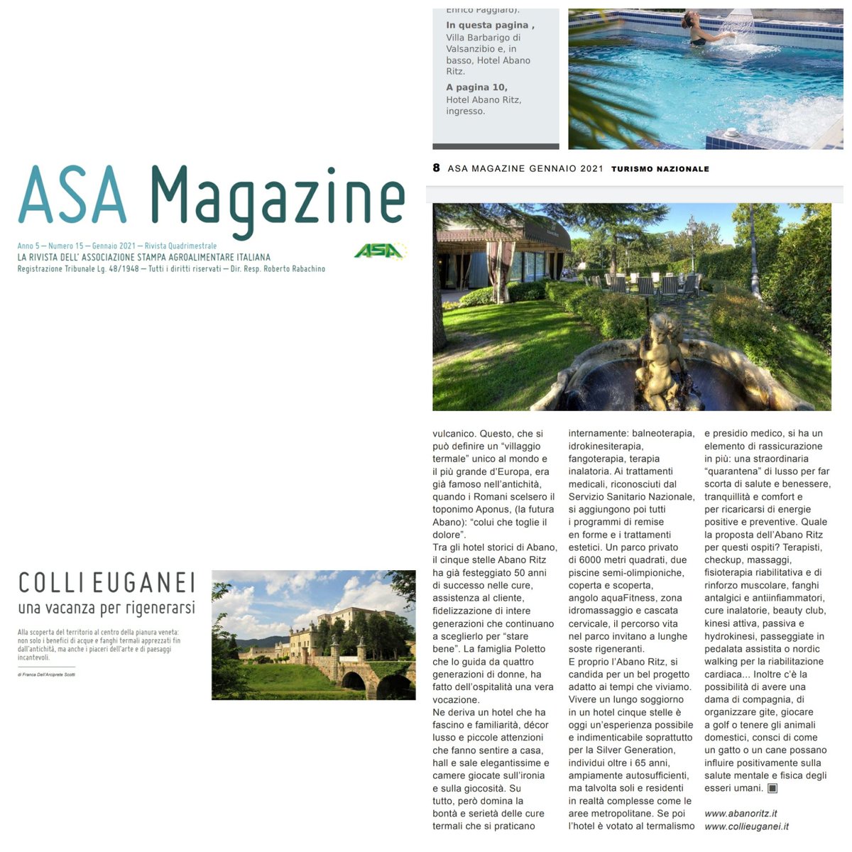 Grazie ASA Magazine per queste parole nel numero di gennaio! 🤗