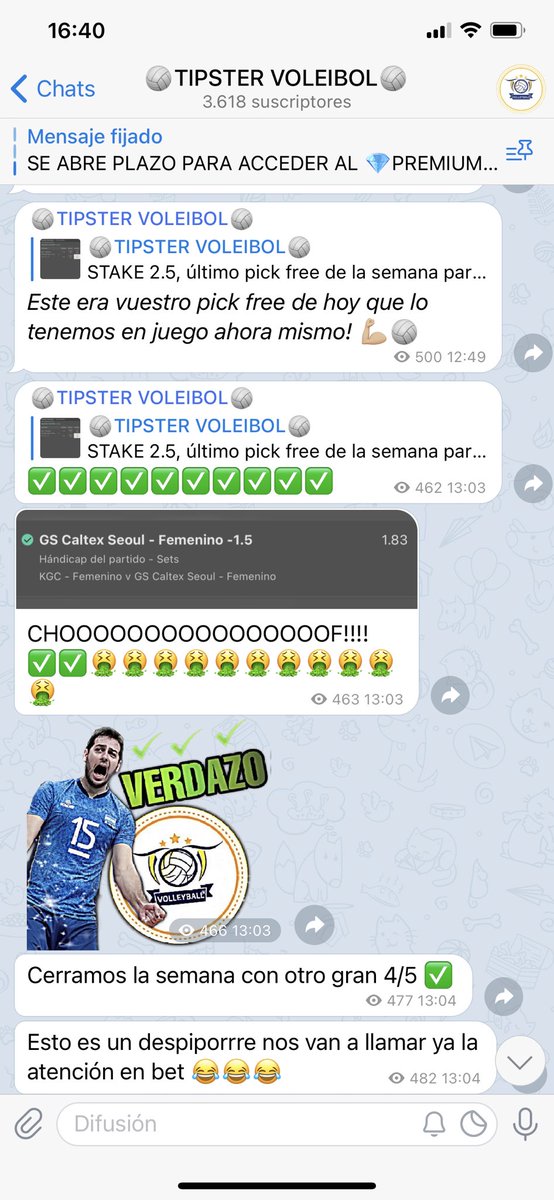 TVoleibol11's tweet photo. Queréis un pick free en el finde semana??‼️

20 RT a este Tweet antes de las 23:00 (hora española) y os lo dejo.

#ApuestaVoleibol
#ApuestaConNosotros https://t.co/R0BfyClcwq