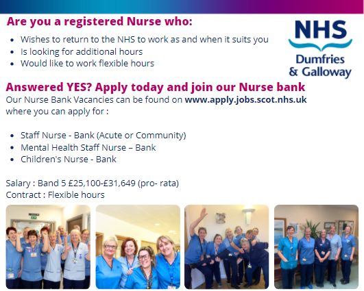 DGNHS's tweet photo. We currently have Nurse bank vacancies, please click on the links for more information &amp; how to apply😃
➡️Nurse Bank (Acute &amp; Community) https://t.co/AtreC4ESSd
➡️Mental Health Nurse Bank https://t.co/4mhLciLj9y
➡️Children's Nurse Bank https://t.co/K8RaPoqpuX
#nursing  #nhsjobs https://t.co/OPgicuR5CV