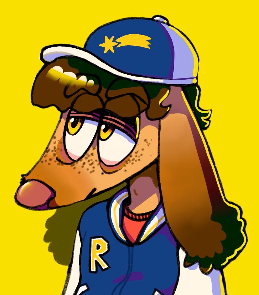 mars_in_furs's tweet image. ⚾️🥇🏆 Meet Rocky, your local trans man baseball star school drop out🏆🥇⚾️

Designed by @Danneroni and myself!💛 He’s part of the queer bank robber story with Ruby, Xiu, and Clara, a comic worked on by Danny and @mangeyhellhound and me 🌈

Stay tuned!