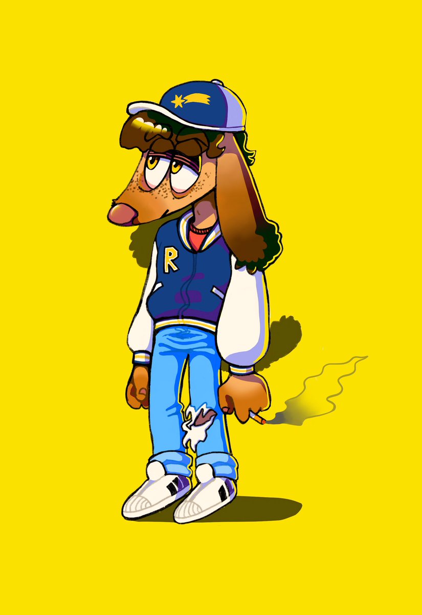 mars_in_furs's tweet image. ⚾️🥇🏆 Meet Rocky, your local trans man baseball star school drop out🏆🥇⚾️

Designed by @Danneroni and myself!💛 He’s part of the queer bank robber story with Ruby, Xiu, and Clara, a comic worked on by Danny and @mangeyhellhound and me 🌈

Stay tuned!