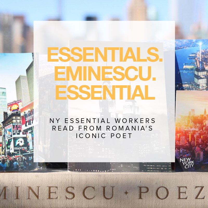 Join us online today at 2 pm EST for a special event marking the National Culture Day of Romania! This year we place the celebration of culture at the unique intersection of poetry and indispensable work, both essential in a time of pressing challenges.