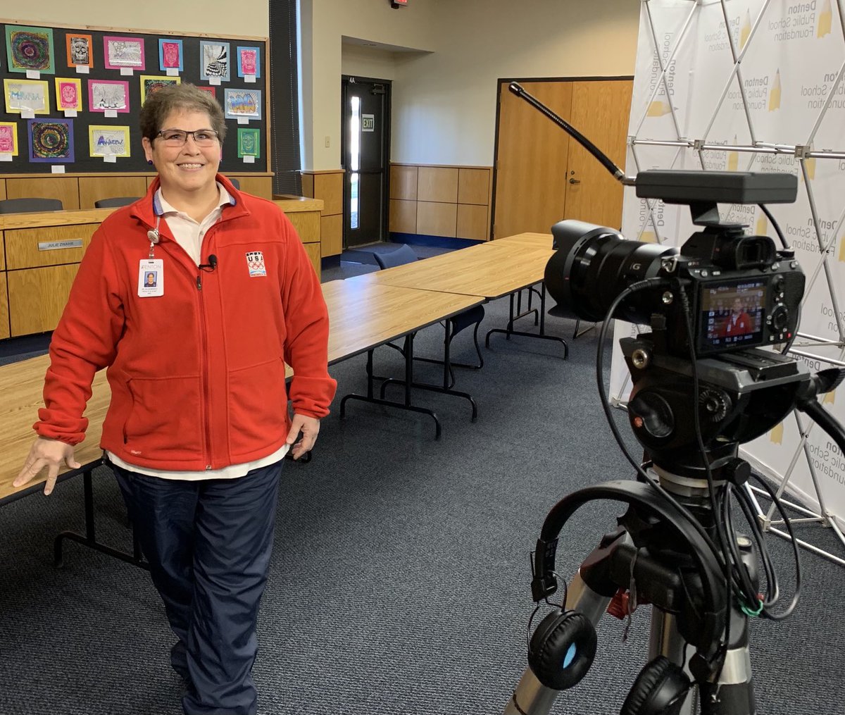 DrLCHape's tweet photo. #APE365Project #DentonISD has many talented teachers. #DentonPublicSchoolFoundation asked to tape me about my grants won (8 in 16 years; $11K) for #APEprogramming, equipment, and conference travel; all impact our SWDs & families. Very humbled! #Advocate for what WE do! TY #DPSF! https://t.co/8VmXDlnpR0