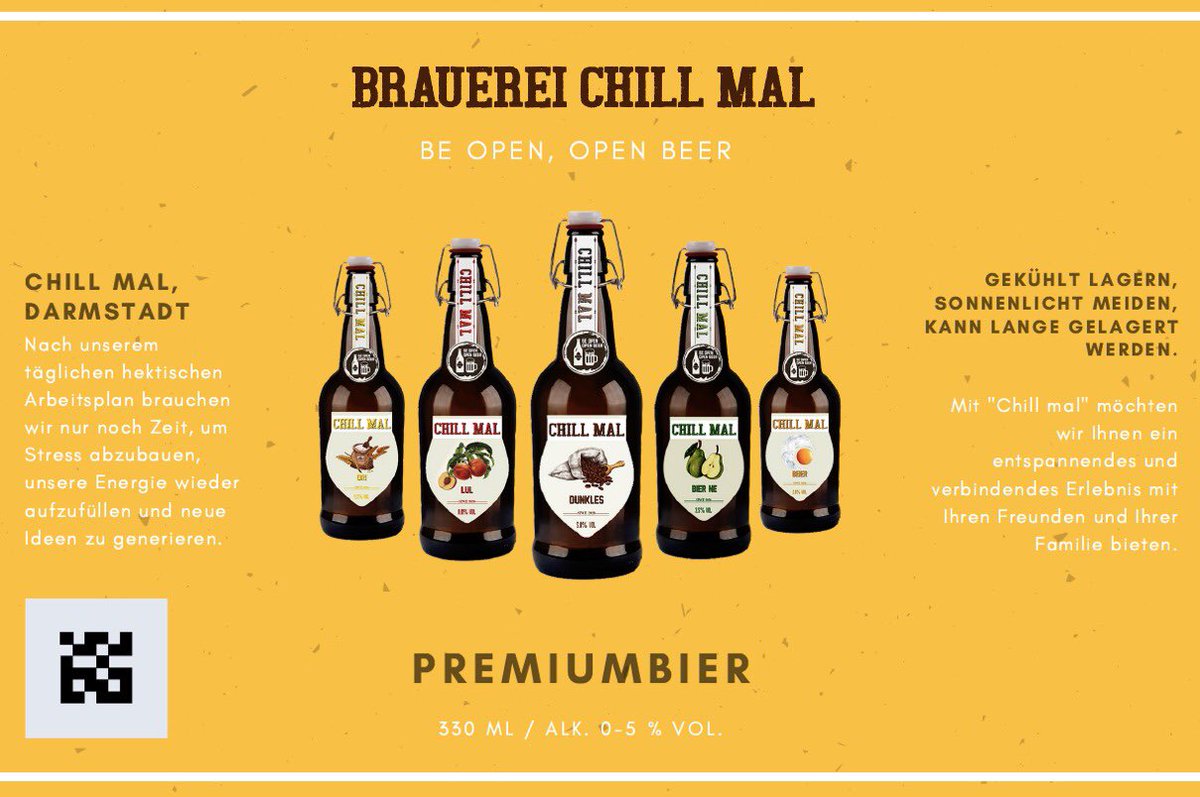 lebaomynhi's tweet photo. Werbung-Poster für unsere Brauerei Chill Mal 🍺🍻👏
#chillmal #businessplanningundmarketing #onkomm
@thach_trangg @vinhvo00 @FanhMows @david_ssbm @VietHaNguyen3 https://t.co/Z1bdoDdJ5q