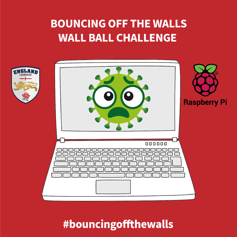 englacrosse's tweet photo. 🚨Bouncing off the Walls Fundraising Campaign🚨

We're all #bouncingoffthewalls at the minute but why not turn this into a positive and help us complete 1️⃣ million wall balls AND raise £20,000 in the process?

Read all about our campaign with @raspberry_pi below

#EnglandLacrosse