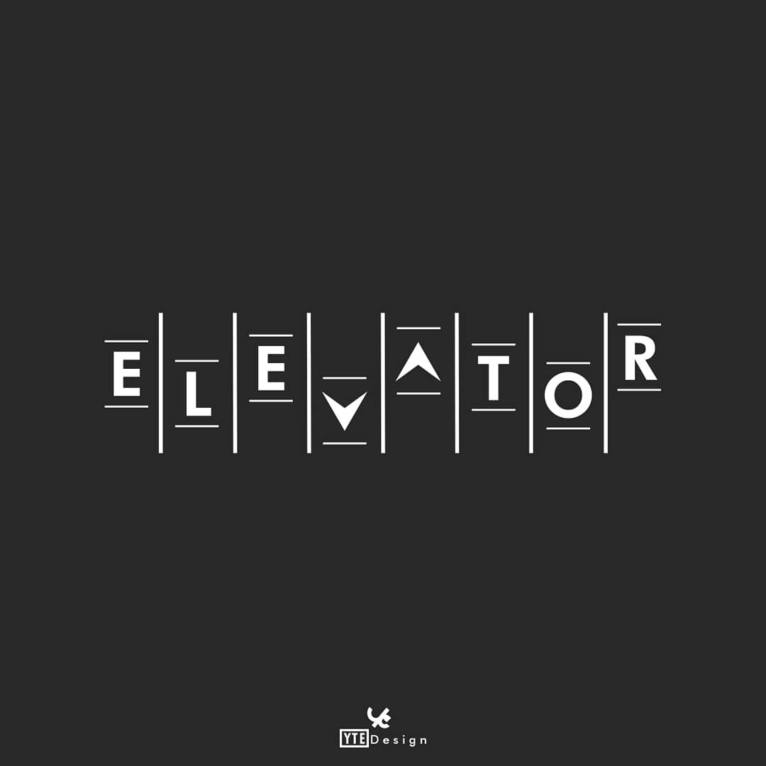 yte_design's tweet photo. Word design: ELEVATOR 

What do you think? https://t.co/RNpZvu551X