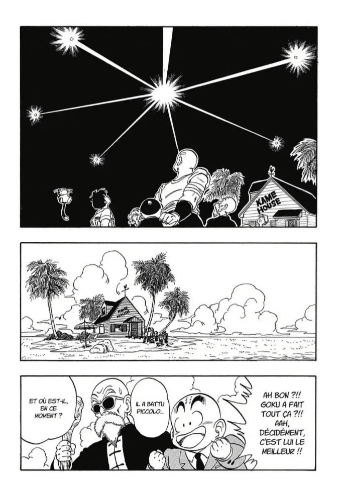 Ainsi, Krilin fait littéralement évoluer l'histoire.Il fut très reconnaissant envers Goku de l'avoir ressuscité, on revoit à nouveau sa part humaine et attachante qui est une parcelle symbolique très approfondie implicitement par Akira Toriyama. Et ce, dans les actes.