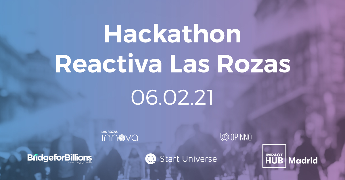 Twitter: 
🤝 La unión hace la fuerza
<a href="/LasRozasInnova/">LasRozasInnova</a> <a href="/ImpactHubMAD/">Impact Hub Madrid</a> @bridgeforbillions <a href="/start_universe/">Start Universe</a> y @Opinno se unen para apoyar el desarrollo de las ideas generadas durante el Hackathon #ReactivaLRZS
📌 Regístrate en bit.ly/3p8YoEb antes del 21.01