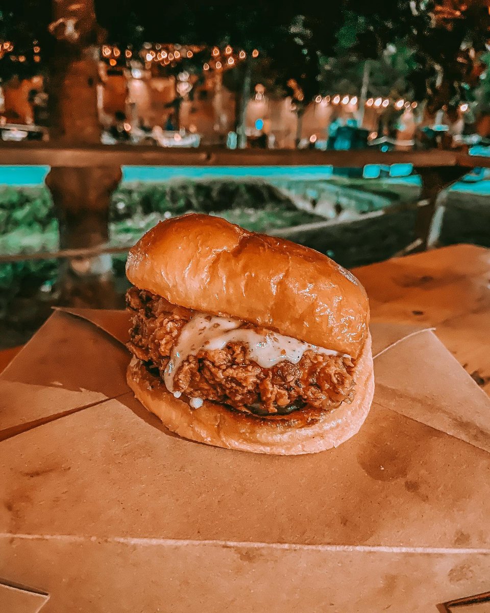 Day and Night we are about our fried chicken sandwich! 💣  

Open 12-10 💥

Not pictured 👉#heaters #adultbevvies #cozyvibes #campfire #goodtimes 

ladybirdatl.com