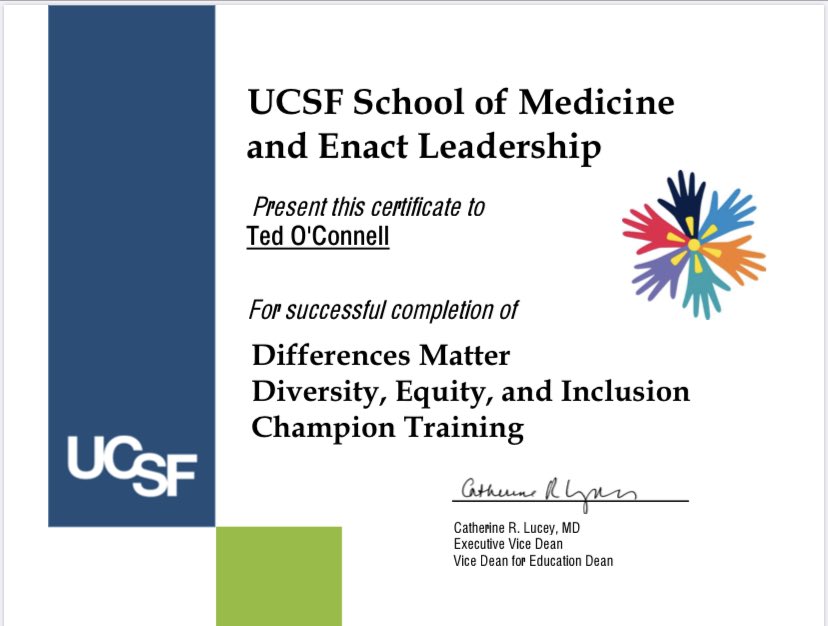 KPNapaSolanoFM's tweet photo. Thank you @ucsfmedicine for offering #diversity, #equity, and #inclusion #champion training! 😃 Several of our faculty completed this #deia program &amp; many more are working on it. 🙌🏽 #kpnsfmr #kpnsfmrp #fmrevolution #thisisfammed #diversityequityinclusion #diversityinmedicine https://t.co/09SOZeetYS