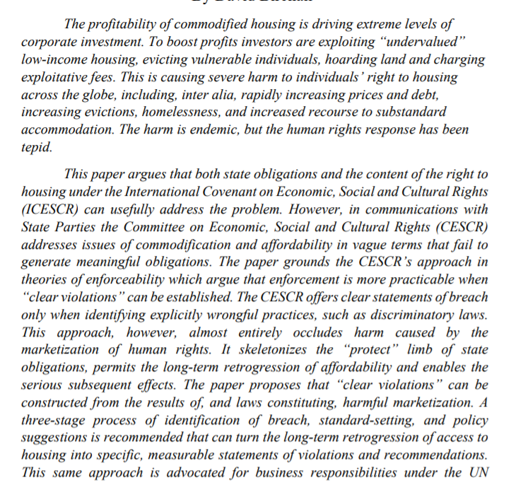 New publication! ‘Challenging the Commodification of Human Rights: The Case of the Right to Housing’ in Santa Clara JIL (open access)  https://digitalcommons.law.scu.edu/cgi/viewcontent.cgi?article=1240&context=scujil