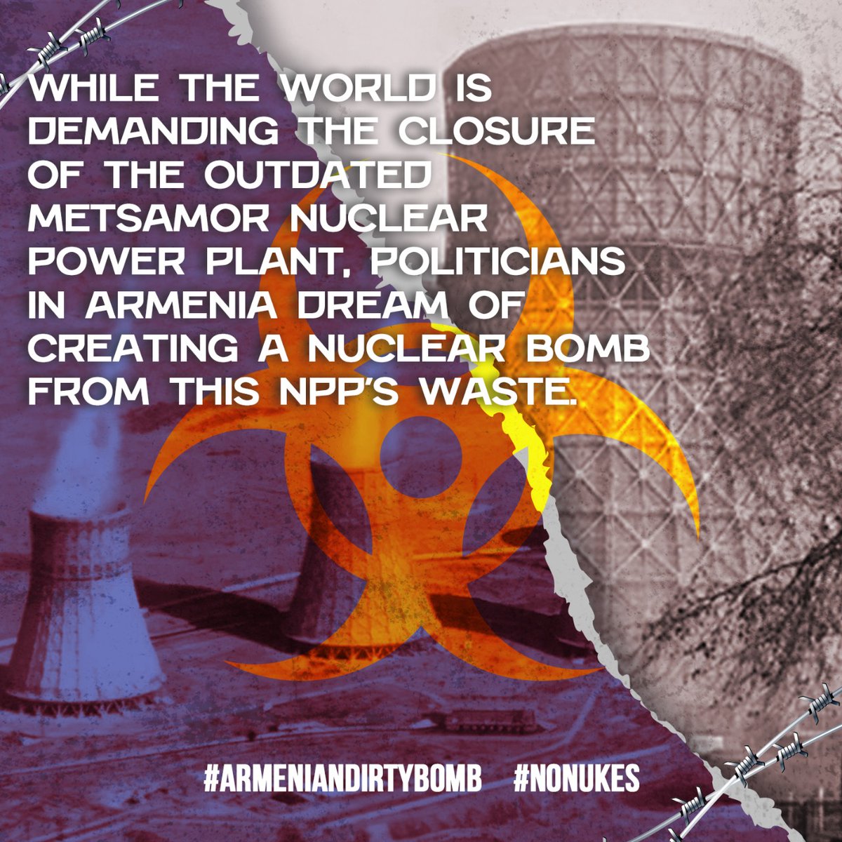 OMM Breaking News (@operativ_mm) on Twitter photo Russia and the EU are providing millions of dollars as loan & donation to Metsamor for repairing and renovation. Armenia refuses it. Instead, they are thinking of creating nuclear weapons on the wastes of Metsamor. #NoNukes #ArmenianDirtyBomb #StopNuclearWeapon
<a href="/theatomproject1/">The Atom Project</a> Russia and the EU are providing millions of dollars as loan & donation to Metsamor for repairing and renovation. Armenia refuses it. Instead, they are thinking of creating nuclear weapons on the wastes of Metsamor. #NoNukes #ArmenianDirtyBomb #StopNuclearWeapon
<a href="/theatomproject1/">The Atom Project</a>