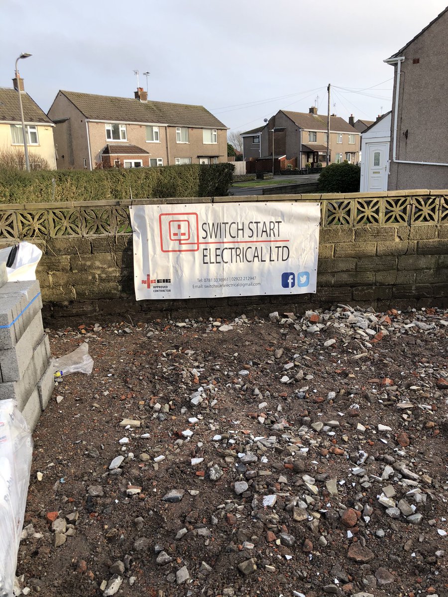 switchstart's tweet photo. Up she goes in Penarth. Full rewire on large property up and running.#NICEIC #electrician #electricalcontractors #rewire https://t.co/9kKlI2gbmg