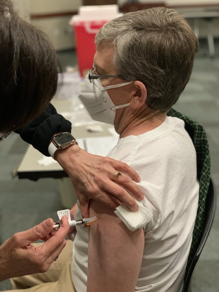 pediatricsbr's tweet photo. Dr Perilloux has received his second Covid Vaccine !!! https://t.co/rHKkxkXoNd