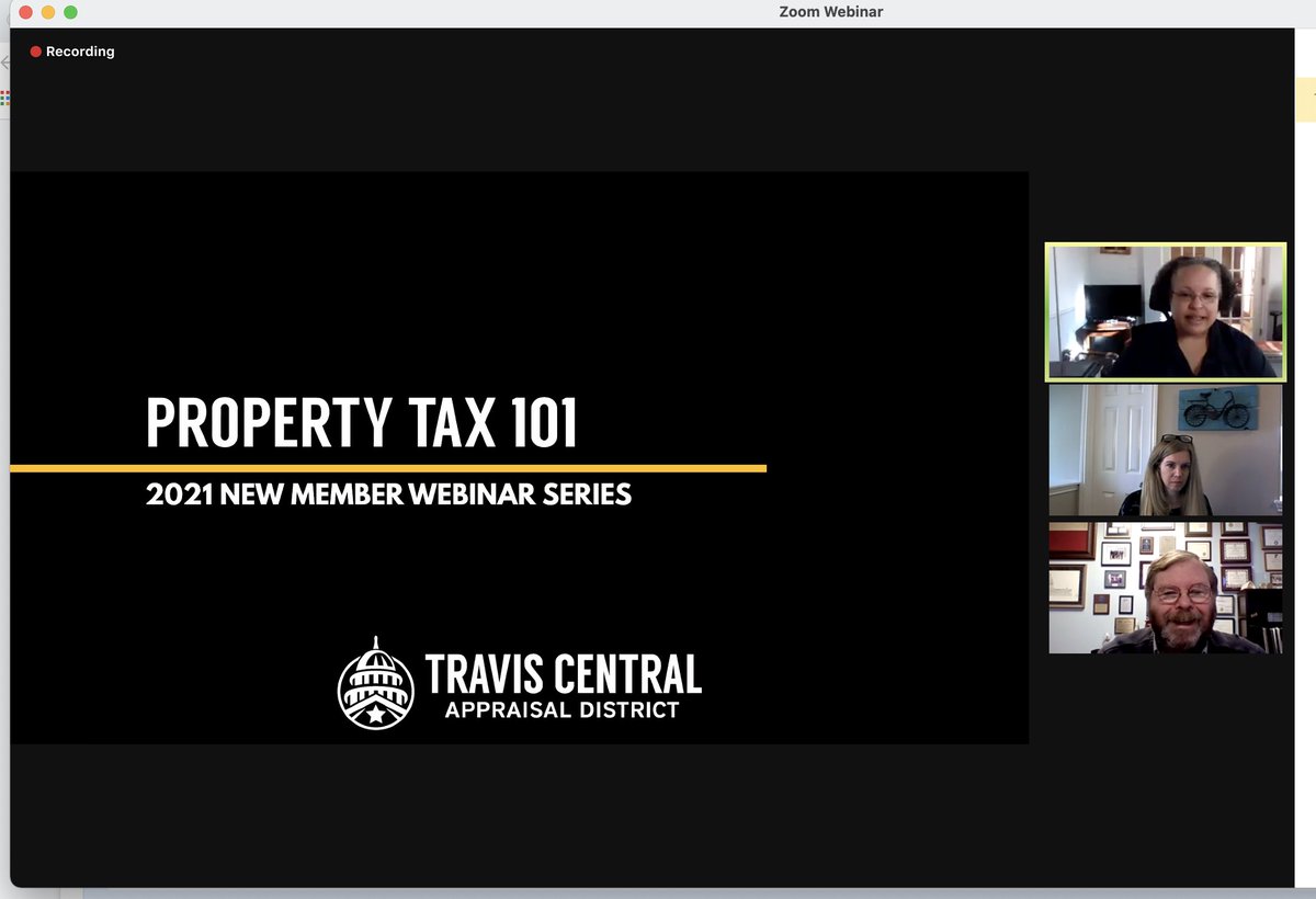 ChrisMauer4's tweet photo. More learning today! Thank you @TravisCountyTX for putting on this webinar for new board members to learn more about property taxes! #1LSD @LeanderISD https://t.co/URIio7cxx2