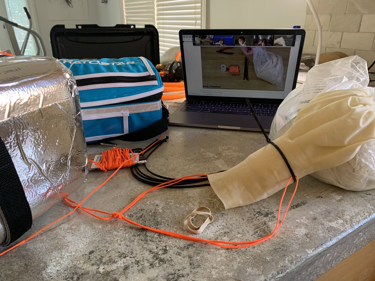 ValeriaTeaches's tweet photo. Though we pivoted to #remotelearning mid-week, we are still #allsystemGo for our #tetheredLaunch
Test launch prep in full effect right now:
#stratostar0410
Thank you @StratoStar4U for the step-by-step tutorials!
Tethered launch at 12:30pm EST
πOur #satcom is up and running β¨ https://t.co/z4iJJzR7vn