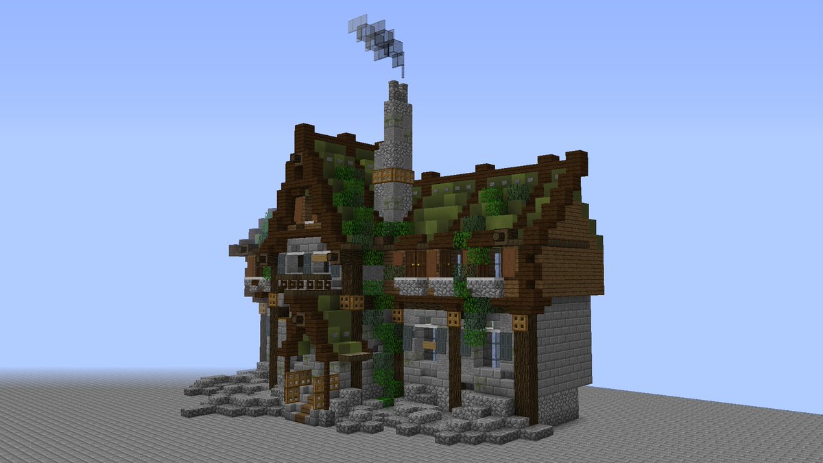 ChopChopBuilds's tweet photo. Happy Friday everyone! Even though I don't have a regular job, weekend always makes me smile! 😀 
I really like how the 1st (EU)/2nd(US) floor sits on stone in this build! 🏠 Another one ready for #MineteriaLife!
Have a great #Minecraft weekend my dudes! 🤗💛 https://t.co/ynfaFtfT7v