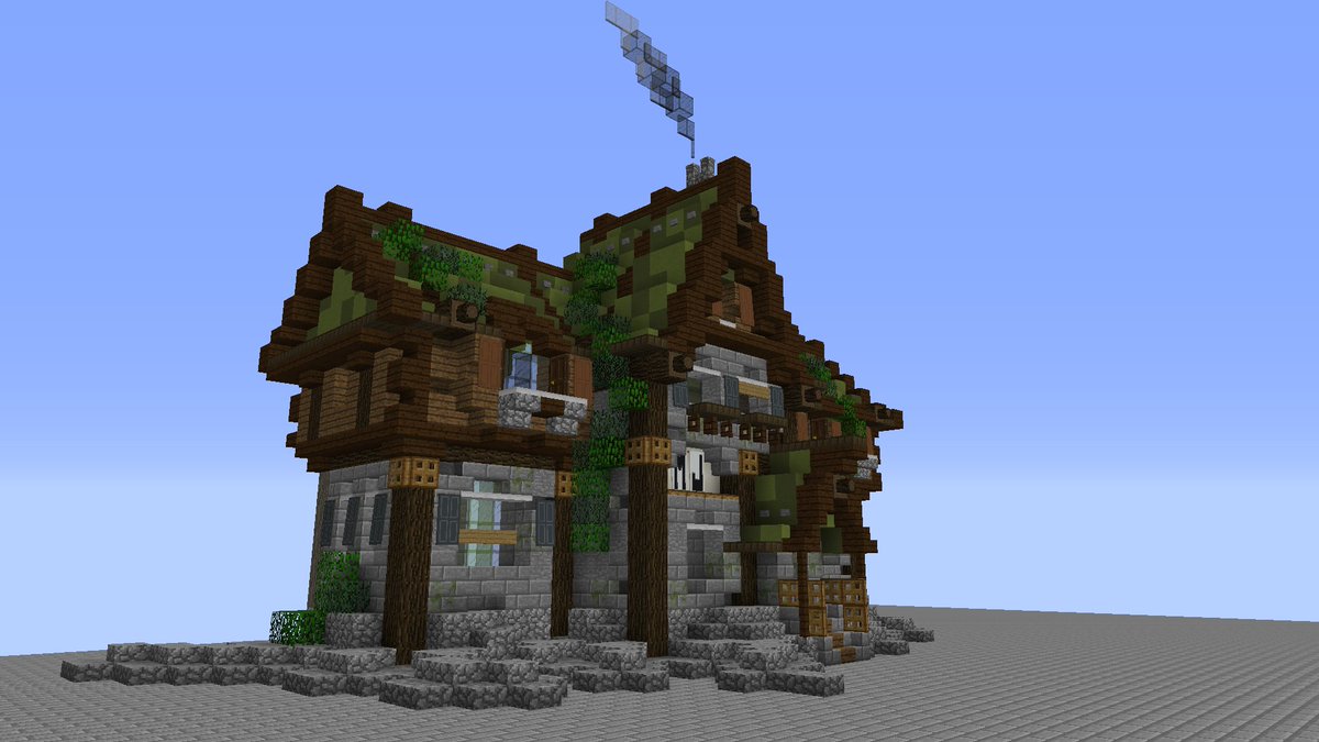 ChopChopBuilds's tweet photo. Happy Friday everyone! Even though I don't have a regular job, weekend always makes me smile! 😀 
I really like how the 1st (EU)/2nd(US) floor sits on stone in this build! 🏠 Another one ready for #MineteriaLife!
Have a great #Minecraft weekend my dudes! 🤗💛 https://t.co/ynfaFtfT7v