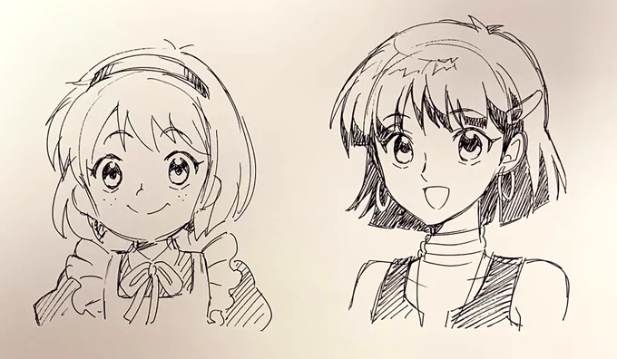 マリーとナディア

(一発描き&amp;似なくてすみません_|‾|○)

#ふしぎの海のナディア
#お題箱 