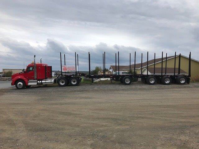 Bayviewtrucks's tweet photo. **Feature TRAILER Friday**
Témisko Log Trailer. 
51’long, 102” wide, 5 bunk, 4 axel, steerable quad with 385/65/22.5, cluster with 11R22.5, all BF Goodrich tires on Alcoa wheels, Intraax suspension, bolt in pin, Truck-lite LED lights. 
800-561-9911 or 
https://t.co/PGIzuAweK1 https://t.co/cYv2KHz4fZ