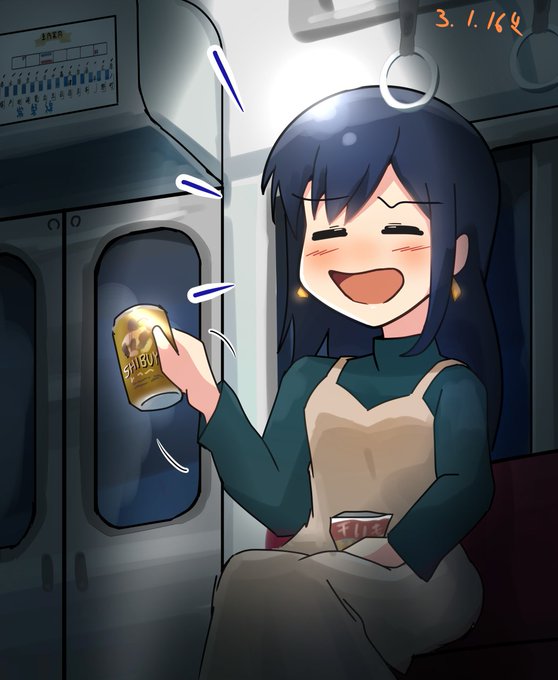 「女の子 缶ビール」のTwitter画像/イラスト(人気順)