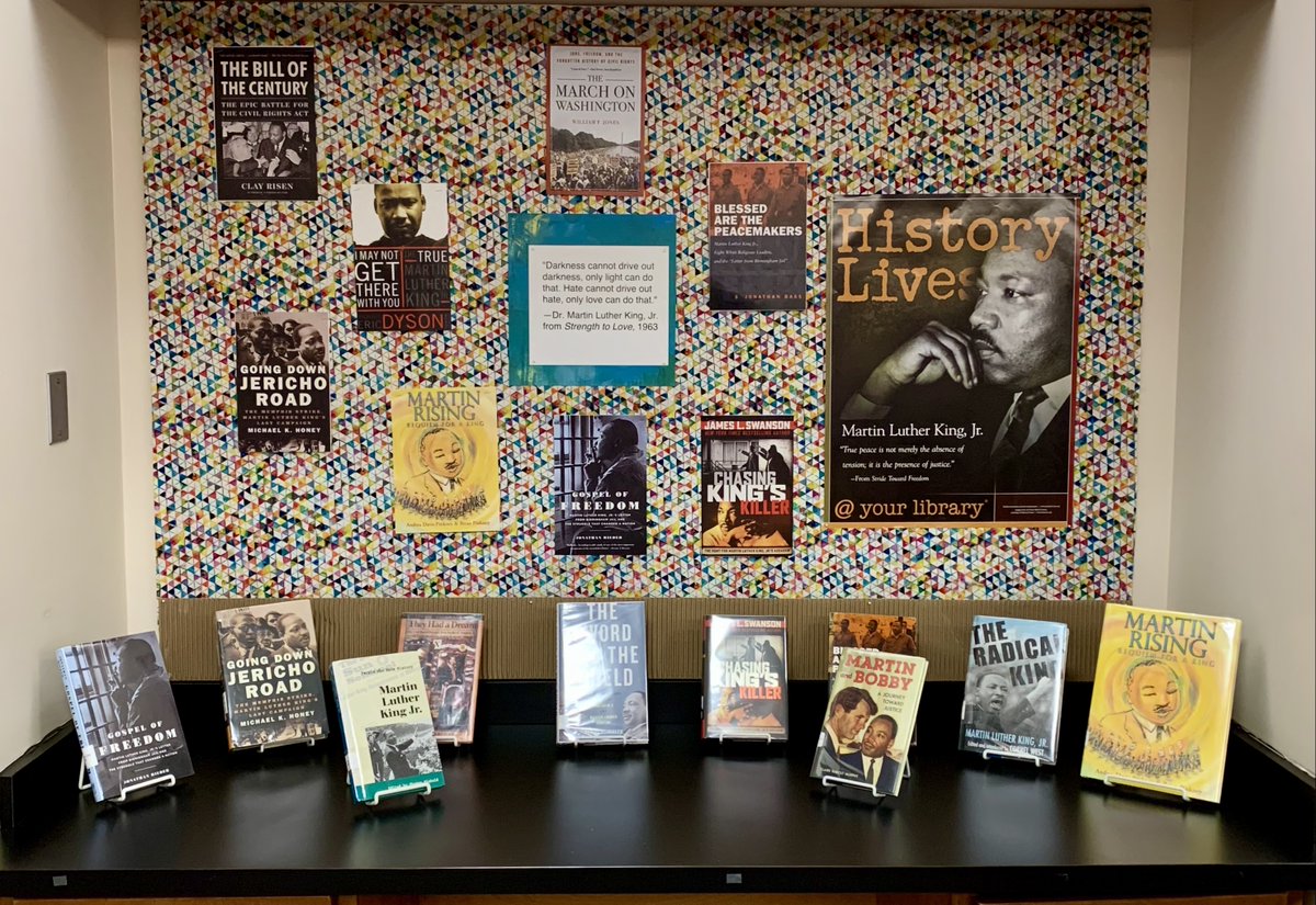CarlosLibrary's tweet photo. Carlos Library Celebrates Reading for MLK Day 
#woodwardway https://t.co/RNsOm46x8Z