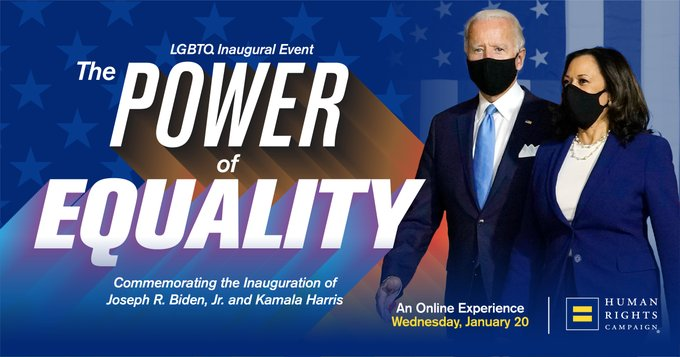 I was lucky enough to get a invite so we bought tickets for the  @HRC Power of Equality Inaugural Event:  https://one.bidpal.net/unity/welcome   #Inauguration2021