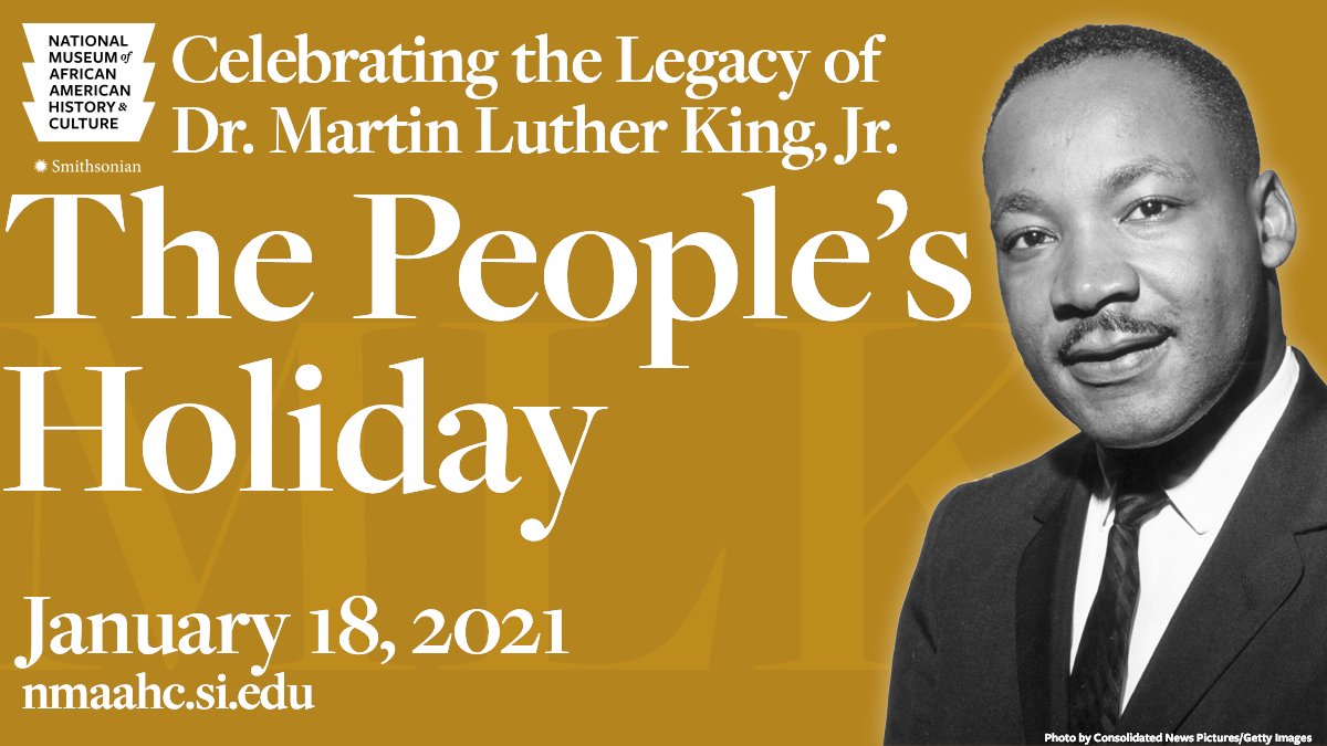 Join us January 18th for The People’s Holiday, our annual celebration to honor the life and legacy of Dr. Martin Luther King, Jr.This virtual celebration features activities for families & a performance by Grammy award-winning bassist Christian McBride:  http://s.si.edu/38FG5B5 