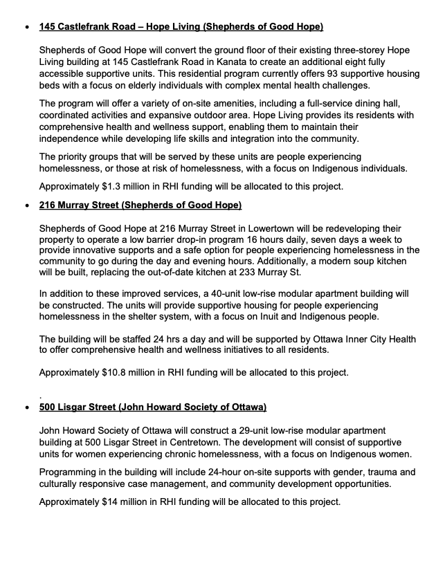 JimWatsonOttawa's tweet photo. Today, our housing staff provided an update on the projects selected for the Rapid Housing Initiative. 

These 4 projects will result in an additional 109 affordable and supportive housing units. 

My thanks to our federal and local partners for their tremendous support on this! https://t.co/D8wmM9gsyU